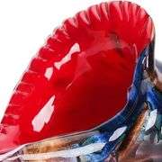 Hand Blown Red Glass Conch Figurine