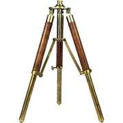 Antique Brass Double Barrel Telescope with Tripod