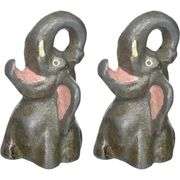 Set of Two GOP Elephant Cast Iron Bottle Openers