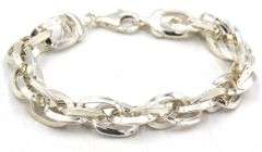 Italian 925 sterling silver fancy link bracelet