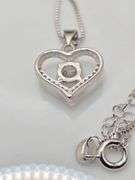 Gorgeous VVs1 White E-F Fire Mossanite Heart Pendant