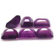 Royal purple! 10.10ct 6x8mm real Brazilian Amethyst set