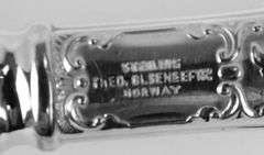 Theo. Olsen, Norway Ornate Sterling Repousse Cheese Server