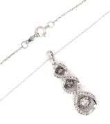 10kt White gold Unstoppable love diamond pendant on chain