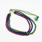 Natural Ruby Blue Sapphire and Emerald Necklace