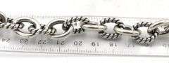 Set of 925 sterling silver oval link necklace and bracelet