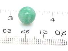 14kt Yellow gold 10mm Green Jade ball earrings