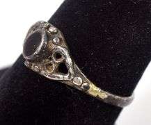 Black Onyx Gemstone Ring in Sterling Silver