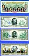 4 Different Commemorative $2 Bank Notes in Original Packaging w/CoA