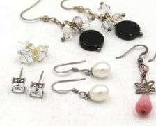 Group lot of 925 sterling silver earrings