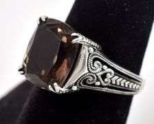 Smoky Quartz Gemstone Ring in Sterling Silver