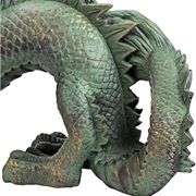 A 21-inch Chinese Dragon Statue with Bronze Verdigris Finish