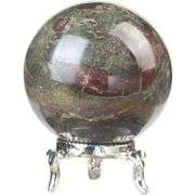 Dragon Bloodstone Sphere with Metal Stand