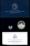 2 Different Proof Commemorative Silver Dollars w/Box & CoA: 2000 & 2002