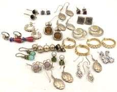 Group lot of Vintage 925 sterling silver earrings