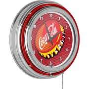 Coca Cola Chrome Double Rung Neon Clock