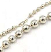 925 Sterling silver Graduated silver ball necklace