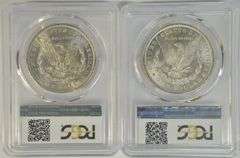 2 Near Gem BU PCGS MS64 graded 1884-O & 1885-O Morgan Silver Dollars