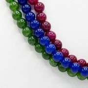 Natural Ruby Blue Sapphire and Emerald Necklace