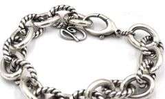 Set of 925 sterling silver oval link necklace and bracelet