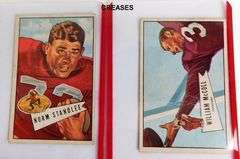 4 Bowman 1951 & 1952 Football Cards