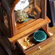 Vintage Wooden Revolving Pendulum Mantel Clock