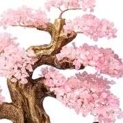 Natural Rose Quartz Crystal Bonsai Tree of Life