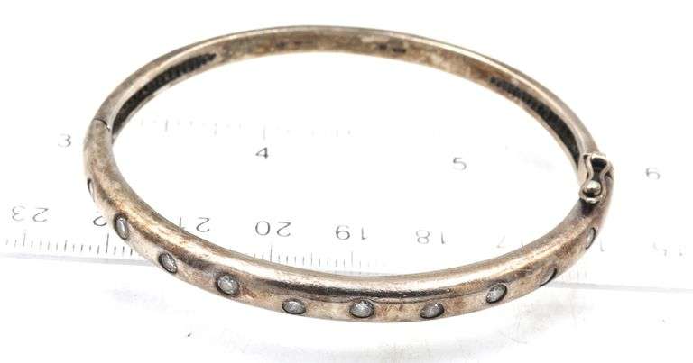 Group lot of Vintage 925 sterling silver signed bangles