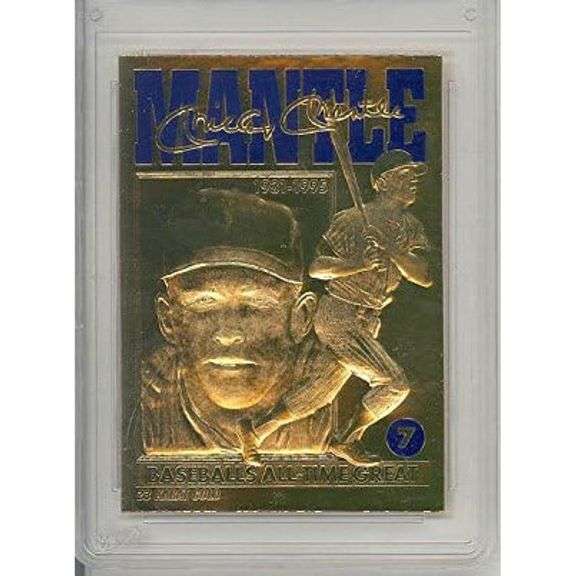 Limited Edition Mickey Mantle 1996 23KT Gold Card GEM MINT 10