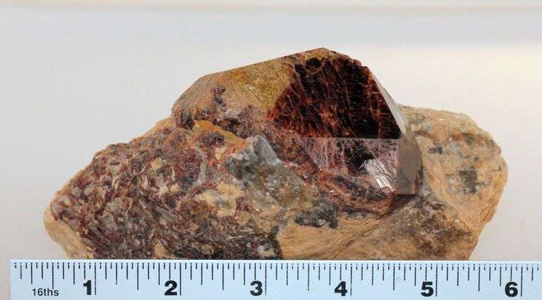 Huge Garnet Dodecahedron with Garnet Spray