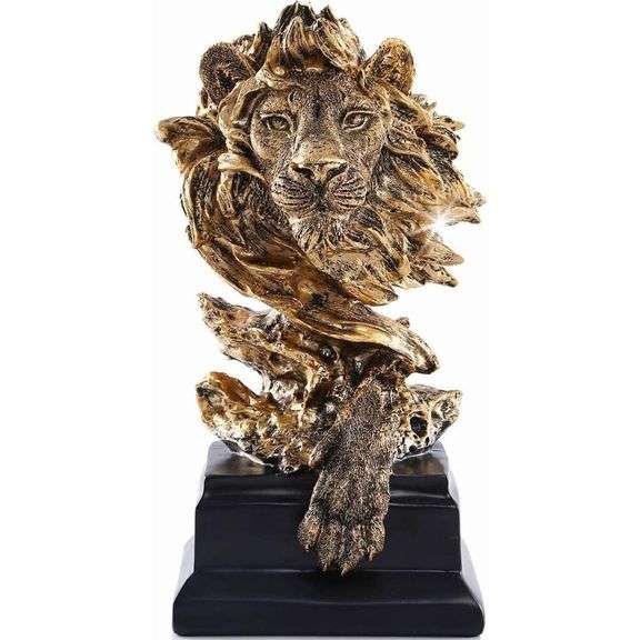 The King Golden Lion Head Statue