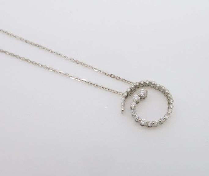 Diamond Swirl Pendant Necklace