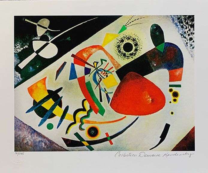 Pencil Numbered Wassily Kandinsky, Red Spot II