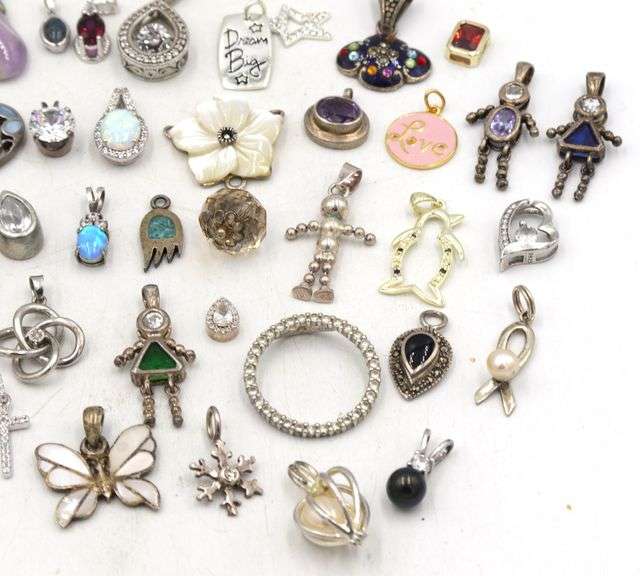 Group lot of Vintage 925 sterling silver pendants