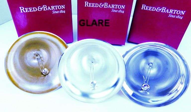 3 Reed & Barton Silverplate Christmas Bells w/Boxes