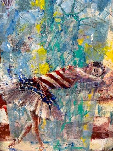 Abstracted American Dancer Painting