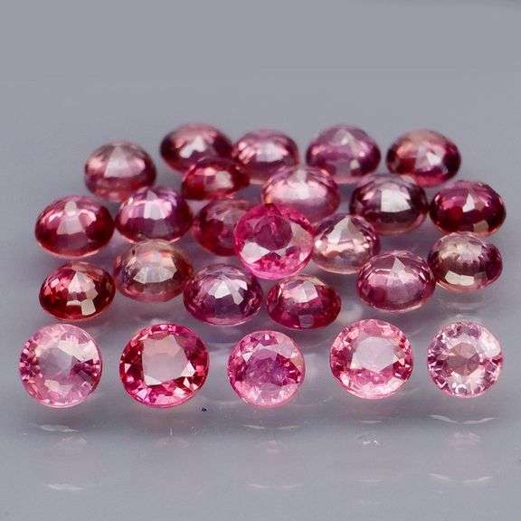 Untreated!!! 3.40ct fancy rose colored Songean Sapphire set!