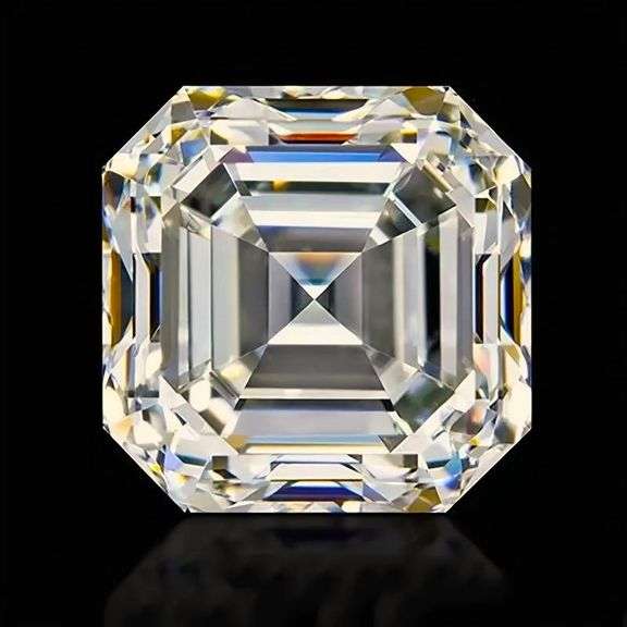 Huge 8.70 Ct Sparkling VVs1 Asscher Cut White H-I Simulated Diamond Solitaire