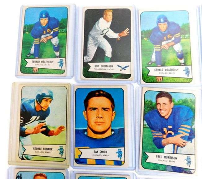 Lot of 16 Bowman Gum 1954 Football Cards