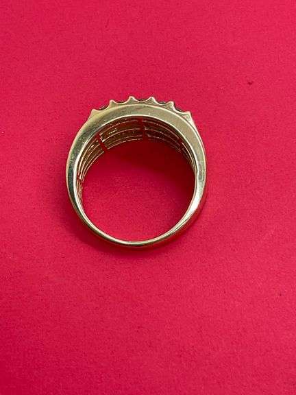 CERTIFIED BRAND NEW MEN'S RING / BAND 14K YELLOW GOLD DIAMOND