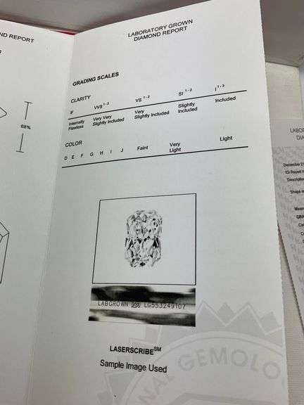 3.78 Carat Radiant Cut Lab Grown Diamond