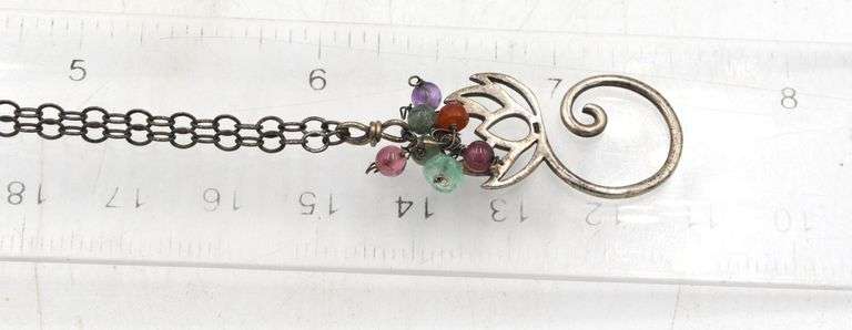 Group lot of Vintage 925 sterling silver necklaces