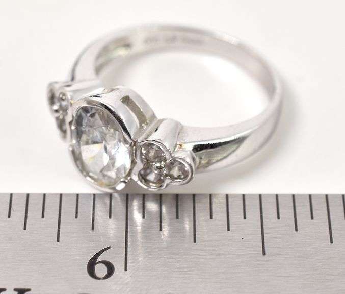 CZ Gemstone Ring in Sterling Silver