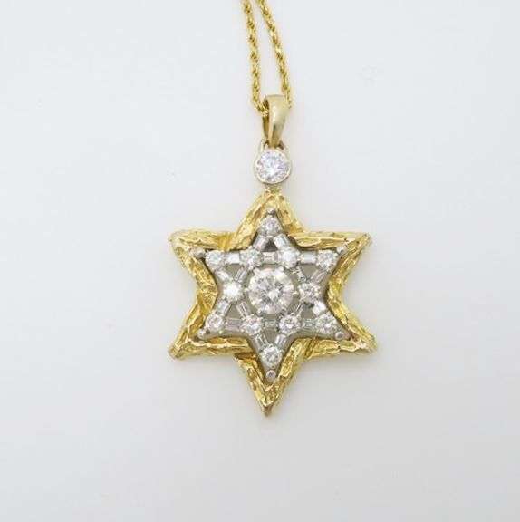 Custom Made Star of David Diamond Pendant Necklace