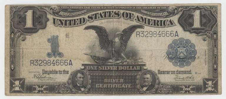 Series of 1899 Large Size Black Eagle Silver Certificate note
