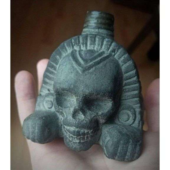 Aztec Death Whistle Authentic Screams Obsidian Black