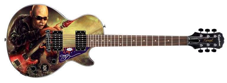 Joe Satriani Signed Custom 1/1 Surfing w Alien Epiphone Graphics Guitar ACOA