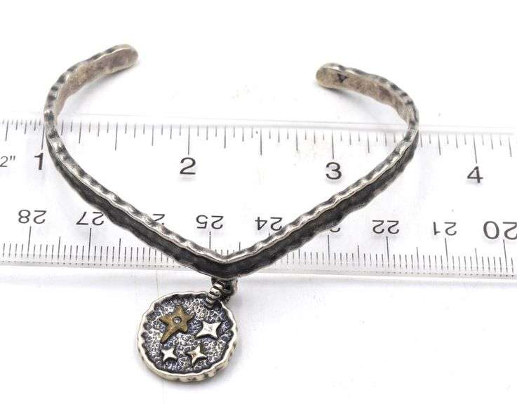 Group lot of Vintage 925 sterling silver cuff bangles