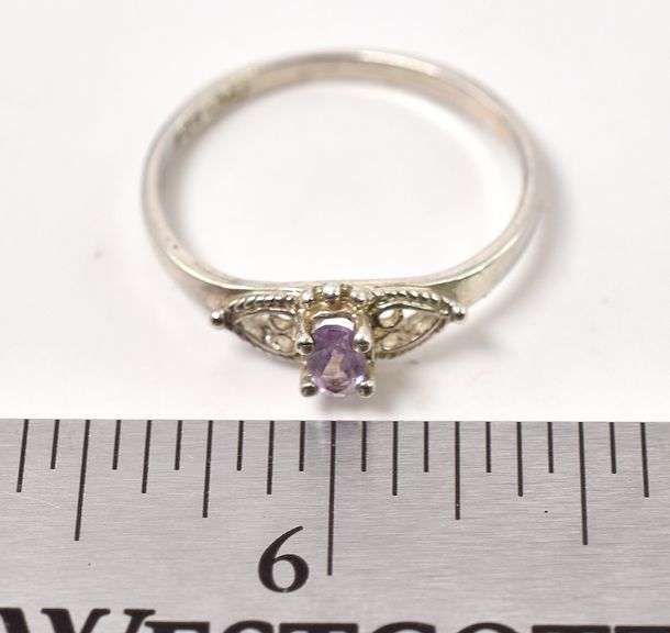 Amethyst Gemstone Ring in Sterling Silver