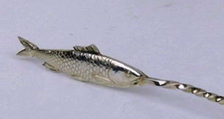 Rare Dutch Sterling Silver Figural Sardine Fork